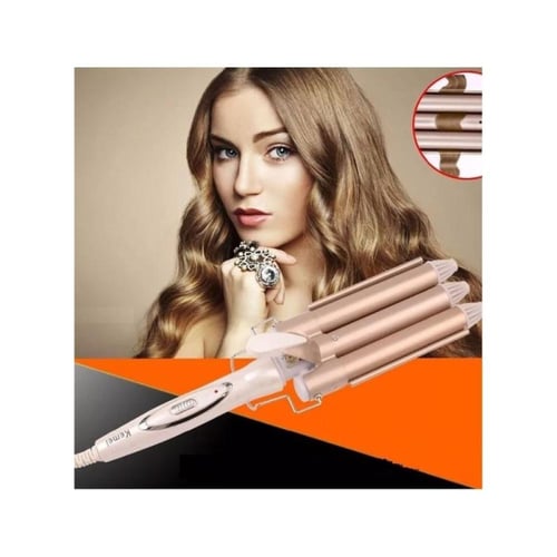جهاز تجعيد الشعر كيمي بثلاث أسطوانات مع إعدادات حر...