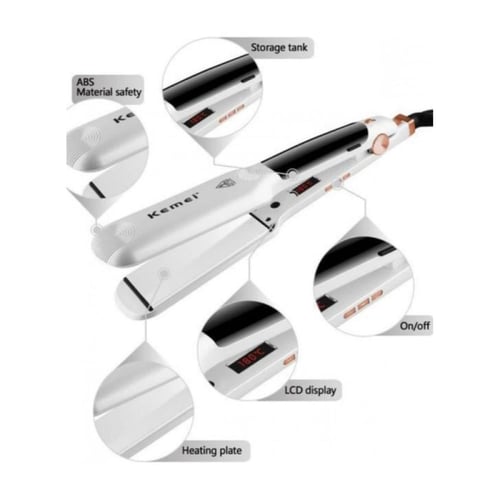 كيمي مكوة شعر سيراميك بالبخار 80 واط مع شاشة رقمية...