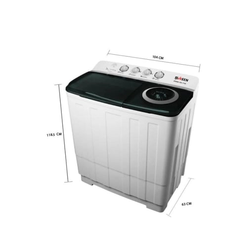 سرين غسالة حوضين - 18 كغ - أبيض - SRWM-18K-TTW