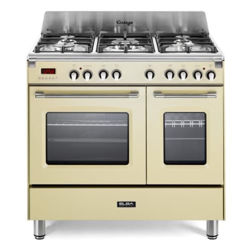 البا فرن غاز فري ستاند 5 عيون 90 سم - 2 أفران كهرب...