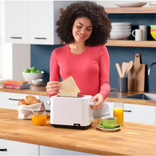 براون محمصة بريك فاست 1، بشريحتين - 900 واط - أبيض...