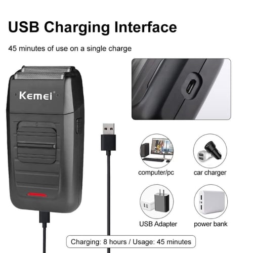 ماكينة حلاقة كيمي لتشذيب اللحية والسوالف - شفرة مز...