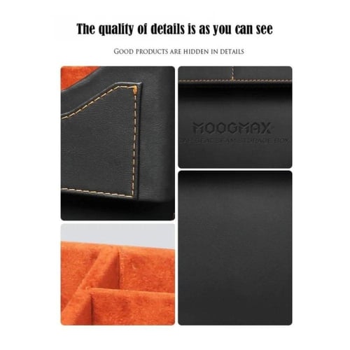 موج ماكس صندوق أغراض منظم للسيارة من الجلد - أسود...