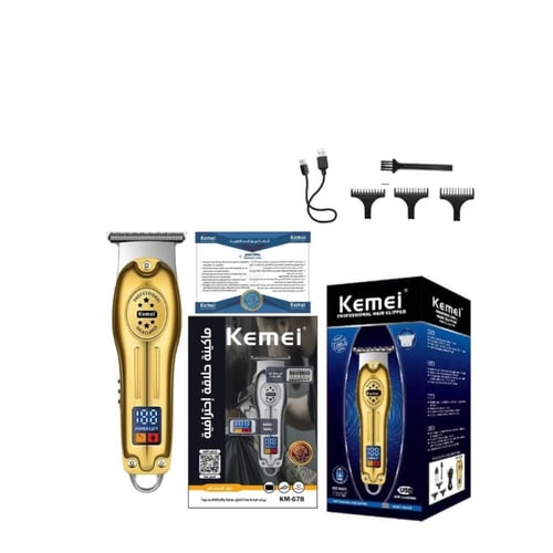 كيمي ماكينة قص الشعر الكهربائية الاحترافية ذات شاش...