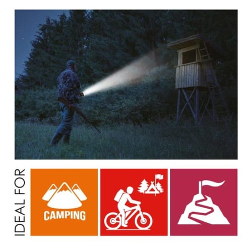 سانفورد مصباح بحث قابل لإعادة الشحن - 5 واط - أسود...