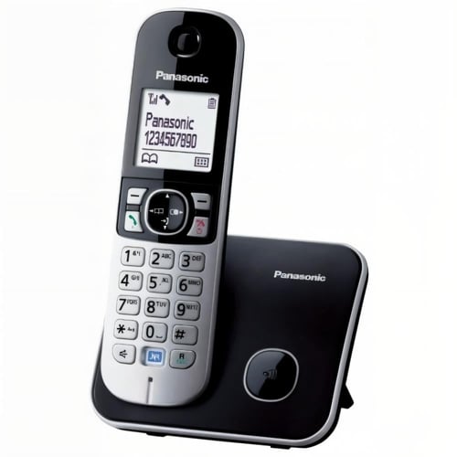 باناسونيك هاتف لاسلكي - أسود وفضي - KX-TG6811