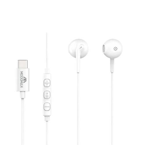 موج ماكس سماعات إذن سلكية بمدخل تايب سي - أبيض - M...