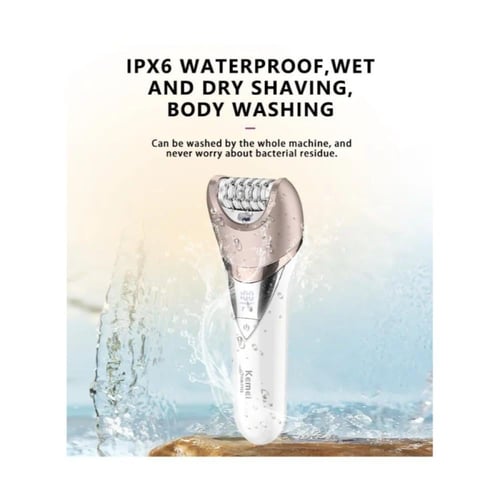 كيمي ماكينة إزالة الشعر 6 في 1 مقاوم للماء - أبيض...