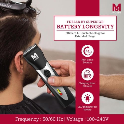 موزر ماكينة حلاقة احترافية كروم - سلكية ولاسلكية -...