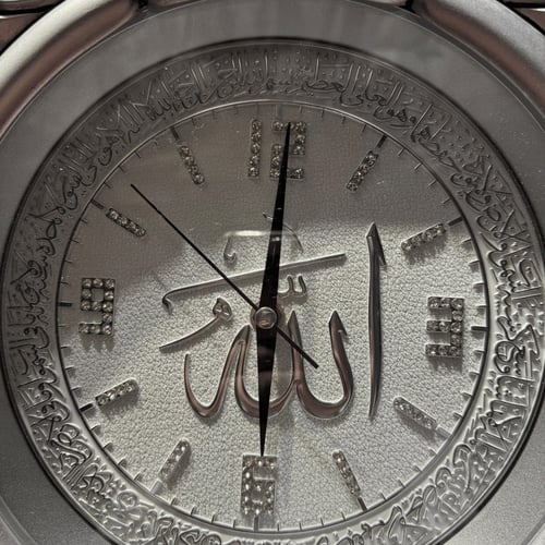 ساعة بشكل ورد - رصاصي