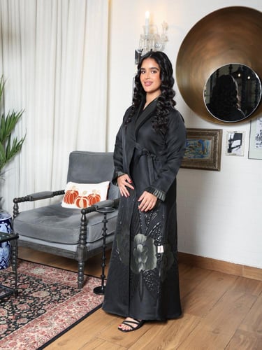 عباية كريب أزرق