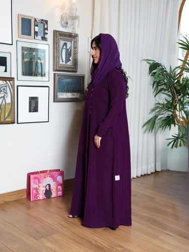 عباية بليزر بنفسجي
