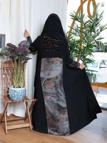 عباية شيفون مموج