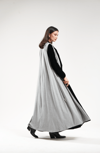 مخمل أسود بجاكيت لنن