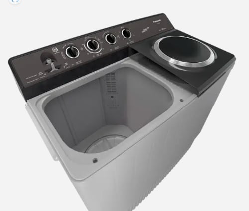 غساله حوضين بانا سونيك 18 كيلو رمادي غامق