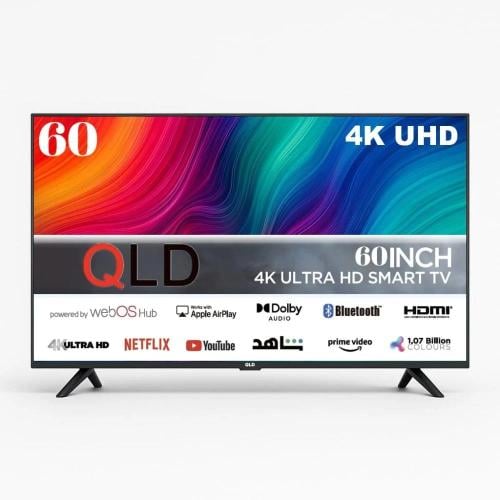 QLD تلفزيون 60 بوصة فريملس DLED 4K UHD، شاشة ذكية...