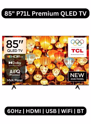 تي سي ال شاشة 85 بوصة كيوليد (4k-UHD)، سمارت جوجل...