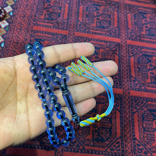 مسباح بكلايت كركوشه لون ازرق شفاف