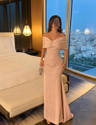 فستان سهره لحمي جديد