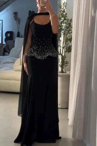 فستان سهره بشال منفصل فخم