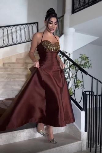 فستان سهرة طويل فاخر