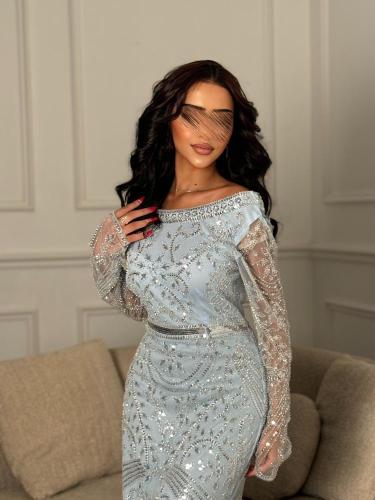 فستان سهره شك بثنايا من الامام