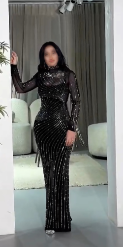 فستان سهره ملكي فصوص بلكامل