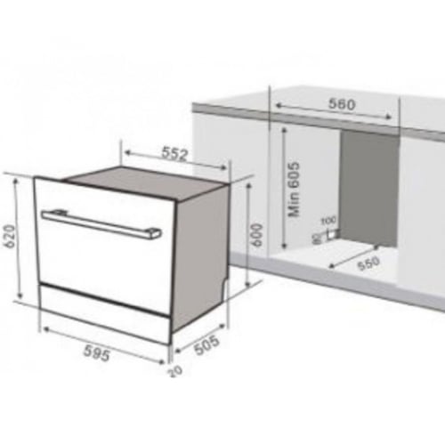 غسالة أواني مدمجة ماستر جاز 7 برامج MGDWIB/S