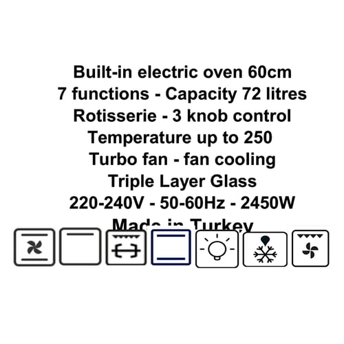 فرن بلت ان بومبي 60 سم كهرباء PO60E7T