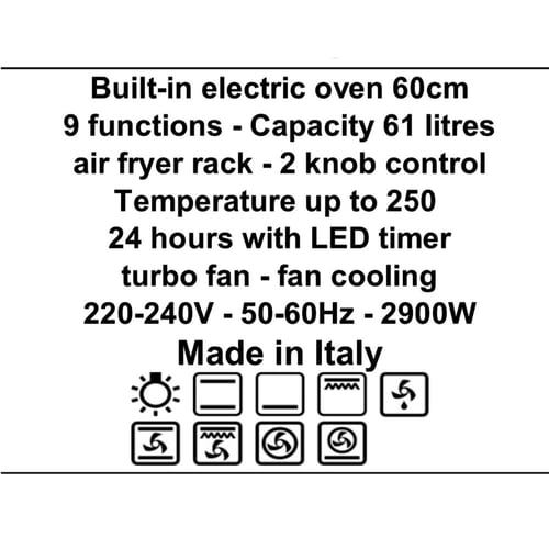 فرن بلت ان بومبي 60 سم كهرباء PO6E9D