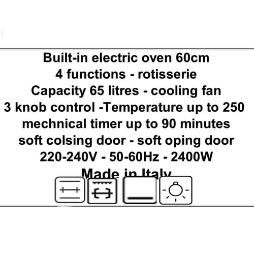 فرن بلت ان بومبي 60 سم كهرباء PO60E4