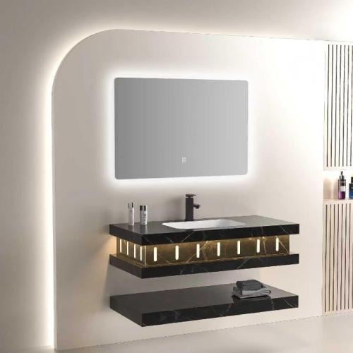 مغاسل رخام رقم 63 مع مراية LED
