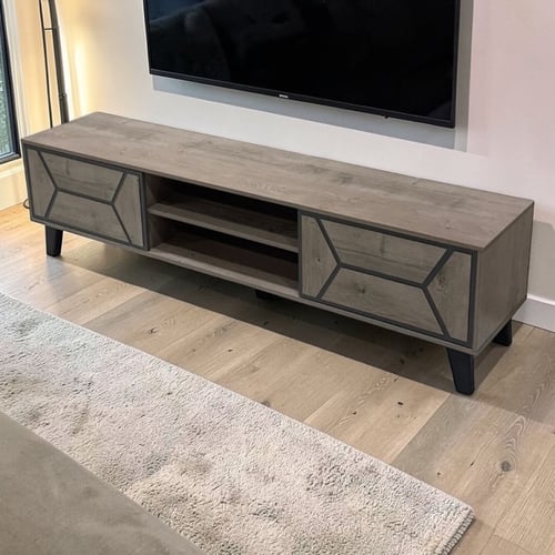 وحدة تلفزيون بلازما - 180×40 سم- انيق وعصري بعدة ا...
