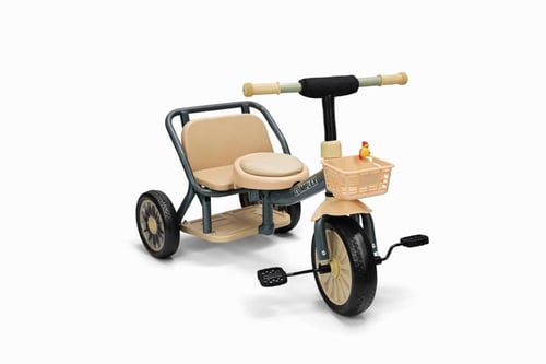 دراجة أطفال ثلاثية COMPLEX باللون الأخضر والبيج مع...