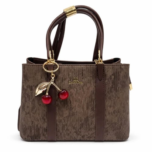 شنطة يد نسائية أنيقة بتعليقة كرز وألوان عصرية