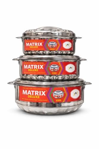 طقم حافظات طعام ستانلس ستيل MATRIX DELUXE بسعات مت...