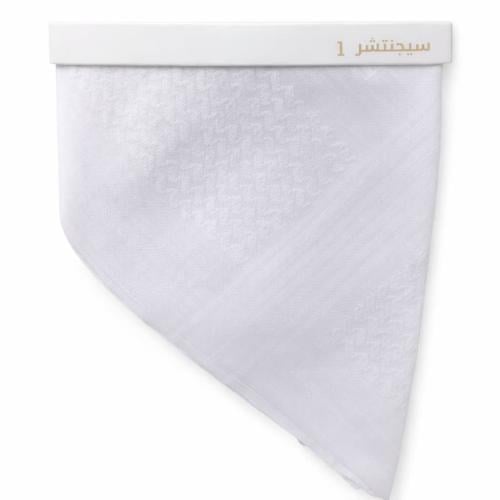 شماغ سيجنتشر 1 رجالي أبيض ناصع بلمسة فاخرة