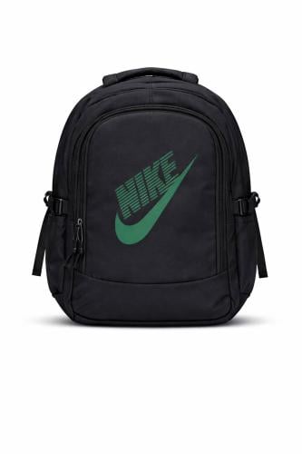 شنط ظهر Nike سوداء بشعار أخضر بتصميم رياضي عصري لل...