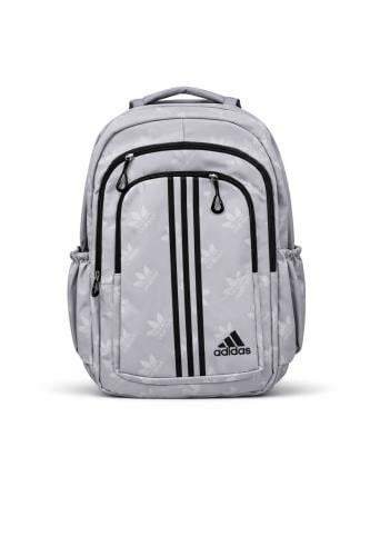 شنط ظهر Adidas رصاصي بنقشة عصرية وخطوط مميزة بتصمي...