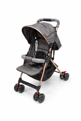 عربة أطفال خفيفة قابلة للطي لون رمادي بتصميم عملي...