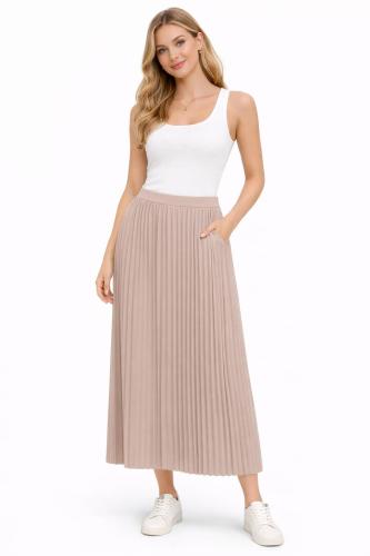 تنورة نسائية جورجيت بيج بتصميم تكسير وقصة واسعة –...