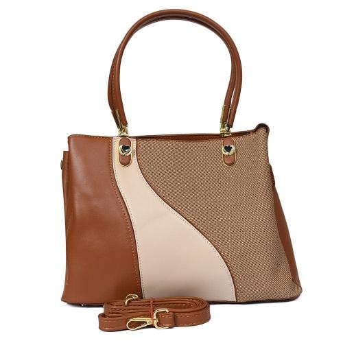 شنطة كتف كلاسيكية بني–بيج