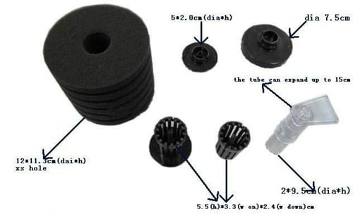 فلتر حوض سمك إسفنجي تصفية XY-2873