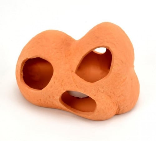 ديكور ومخبأ سيراميك لصغار الأسماك والجمبري شكل هرم