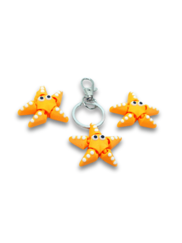 ميدالية مفاتيح نجمة البحر ثلاثية الأبعاد