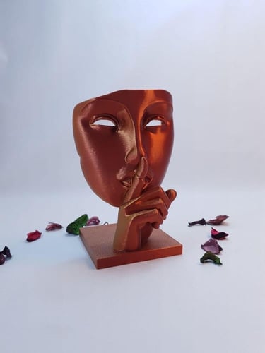ديكور مجسم الوجه الصامت 3D