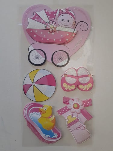 ستيكرات جدارية لامعة نافرة لحفلات الاطفال