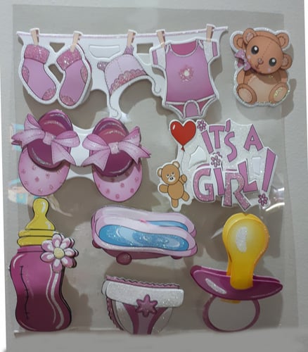 ستيكرات جدارية لامعة نافرة لحفلات الاطفال