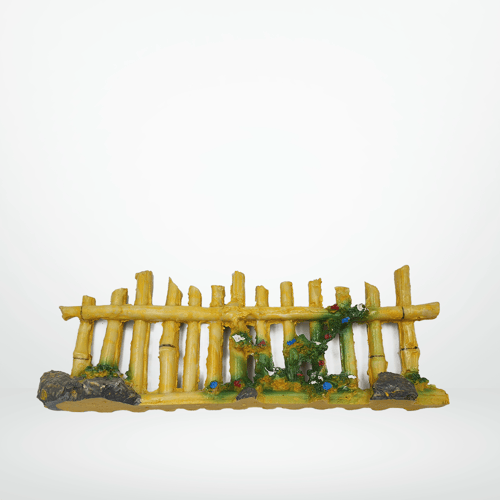 ديكور لاحواض السمك شكل سور من البامبو الاصفر مقاس...