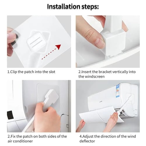 موجه تدفق الهواء القابل للتعديل لتكييف سبليت ذو ال...